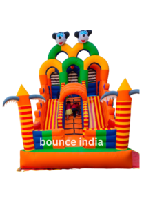 Kids inflatable triple lane slide
