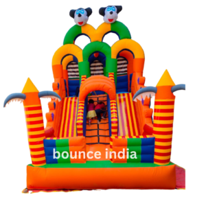 Kids inflatable triple lane slide